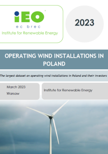 Operating wind installations in Poland, March 2023
