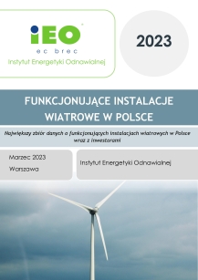 Funkcjonujące instalacje wiatrowe w Polsce, marzec 2023