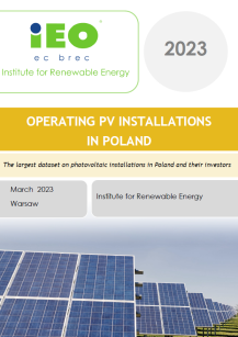 Operating photovoltaic installations in Poland, March 2023