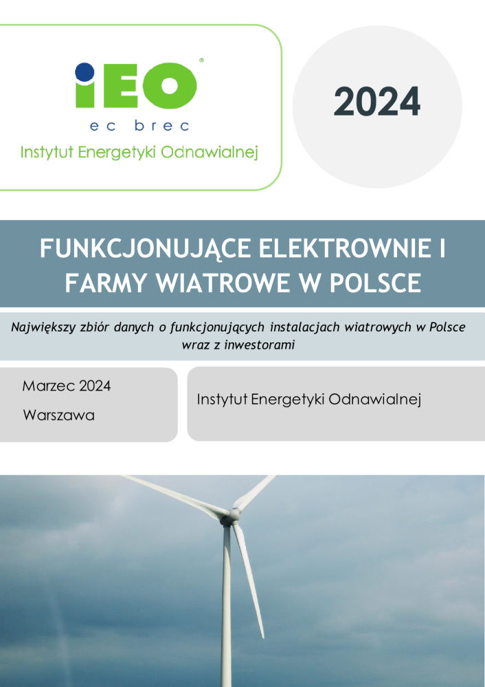 Funkcjonujące Elektrownie I Farmy Wiatrowe W Polsce, Marzec 2024